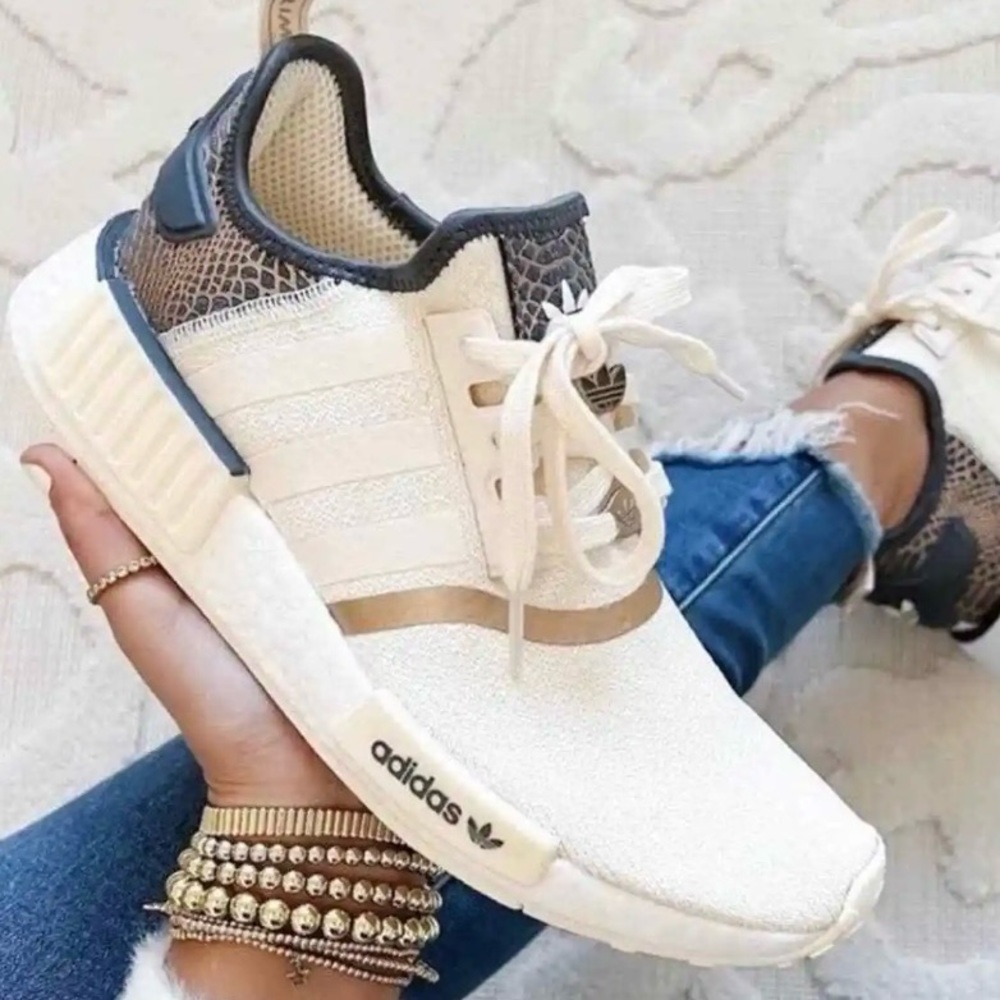 RARE Adidas Originals NMD R1 Winter White Bronze Grey Snakeskin Cream Gold GOAT